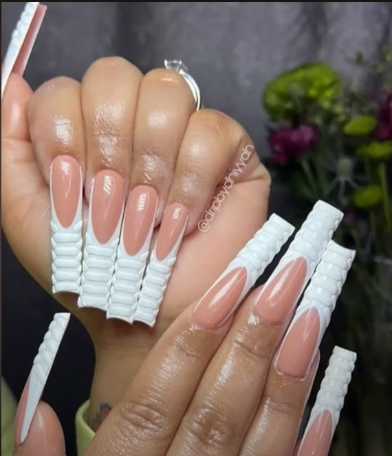 ongle ete - white long