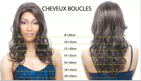 16 pouces cheveux lisse