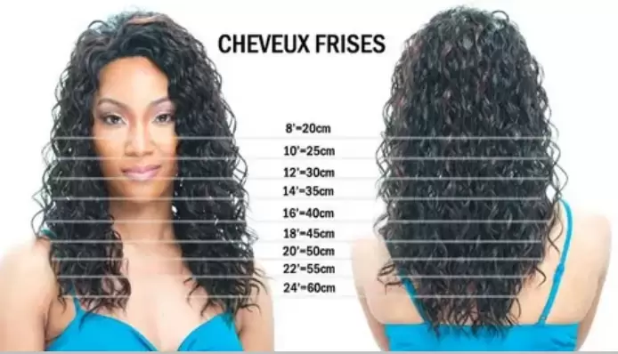 16 pouces cheveux